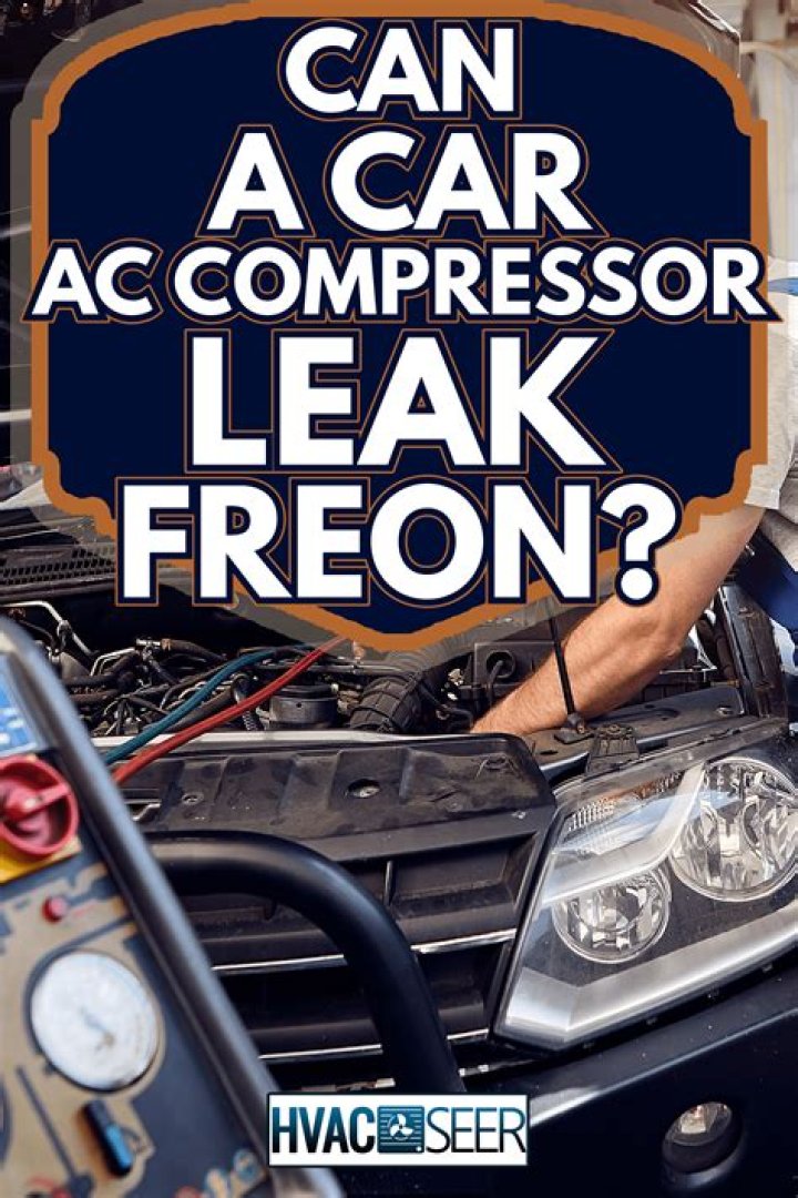Can a car AC compressor leak freon