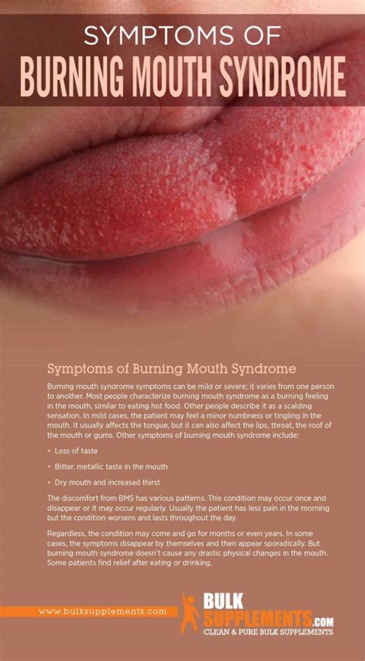 Can anemia cause burning mouth syndrome
