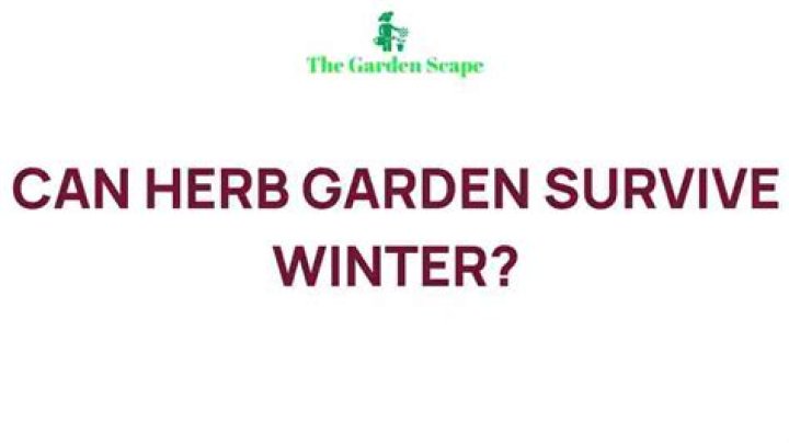 Can herb garden survive winter