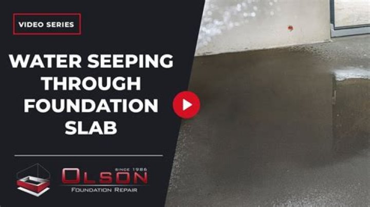 Can water come up through foundation