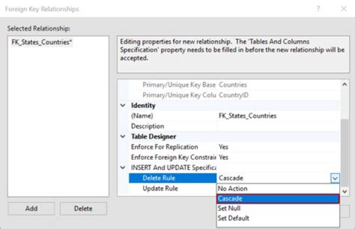 Can we delete a table with foreign key