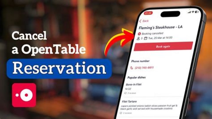 Can you cancel an OpenTable reservation