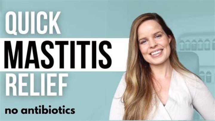 Can you clear up mastitis without antibiotics