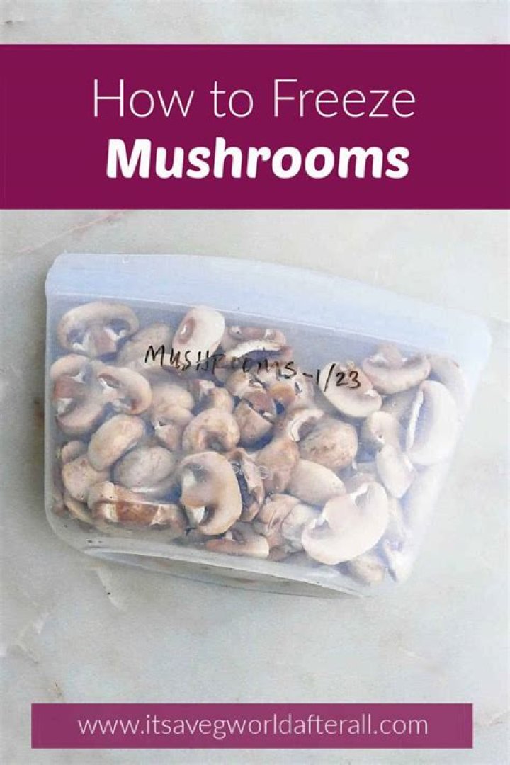 Can you freeze fresh mushrooms