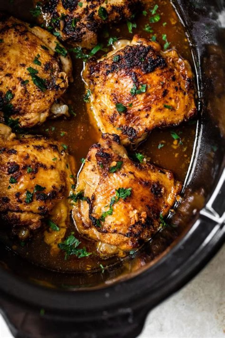 Can you put frozen chicken thighs in the crock pot