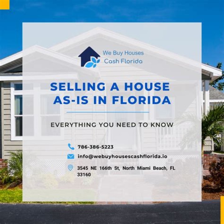 Can you sell a house as is in Florida