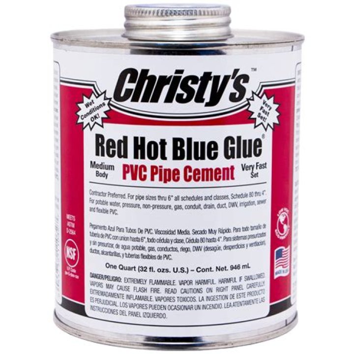 Can you use Christys Red Hot Blue glue on CPVC