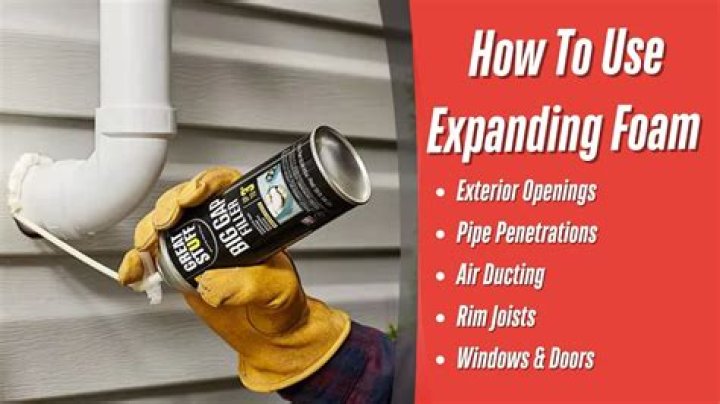 Can you use expanding foam on a wet surface