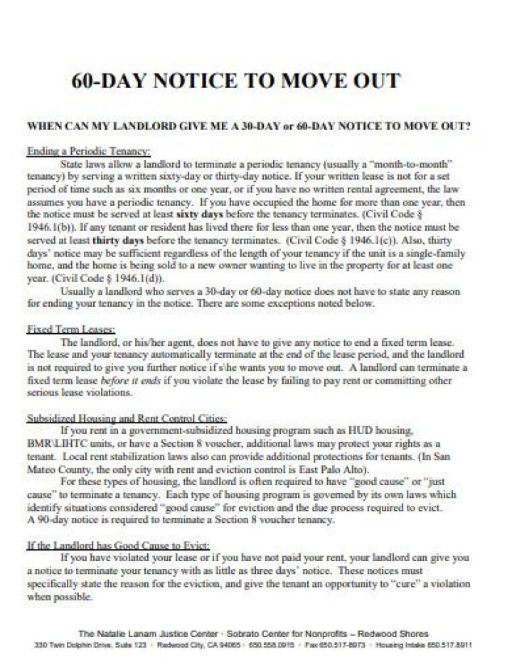 Does a 60 day notice go on your record