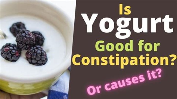 Does yogurt help constipation