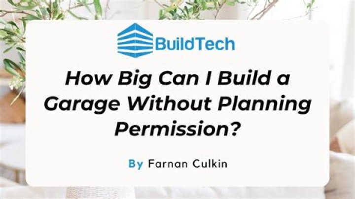 How big can you build a garage without planning permission