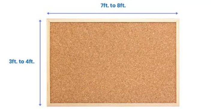 How big is a standard size bulletin board