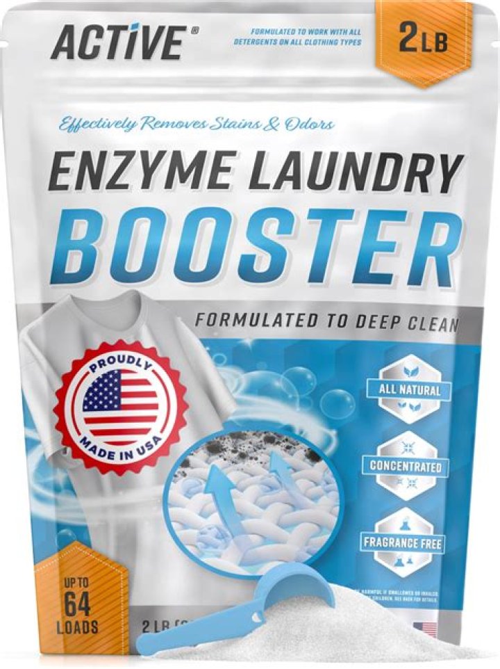 How do enzymes work on laundry stains to remove them