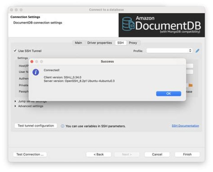 How do I connect to AWS DocumentDB