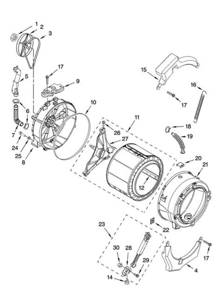 How do I put my GE front load washer into service mode