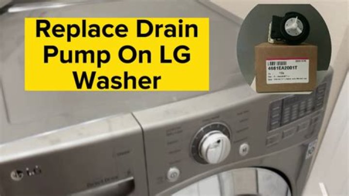 How do I replace the drain pump on my LG washing machine