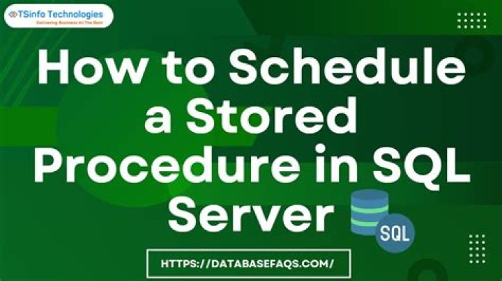 How do I schedule a stored procedure in SQL