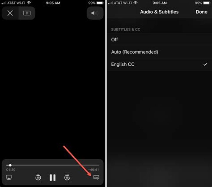 How do I turn on subtitles in iTunes