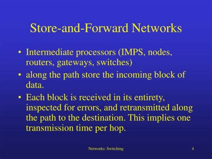 How do store and forward networks work