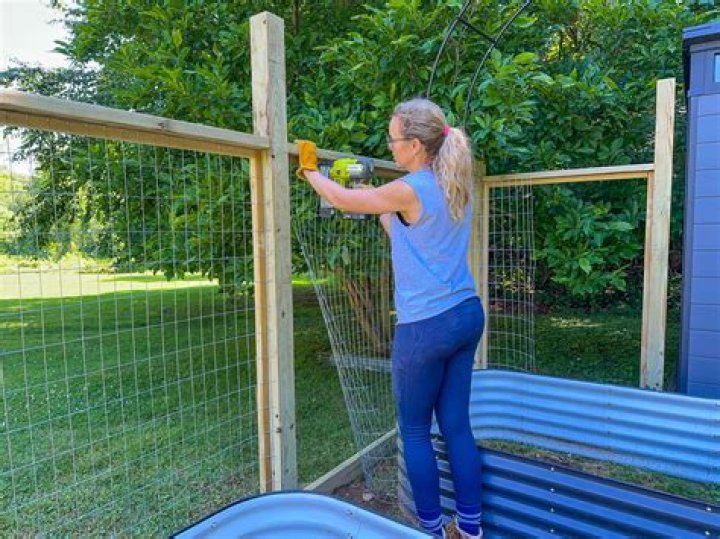 How do you build a vegetable garden fence
