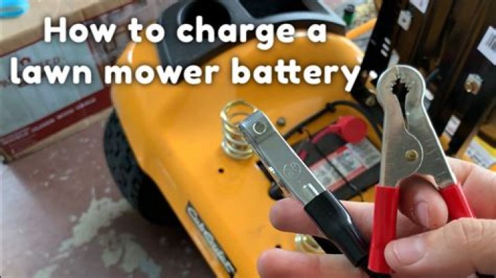 How do you charge a dead lawn mower battery