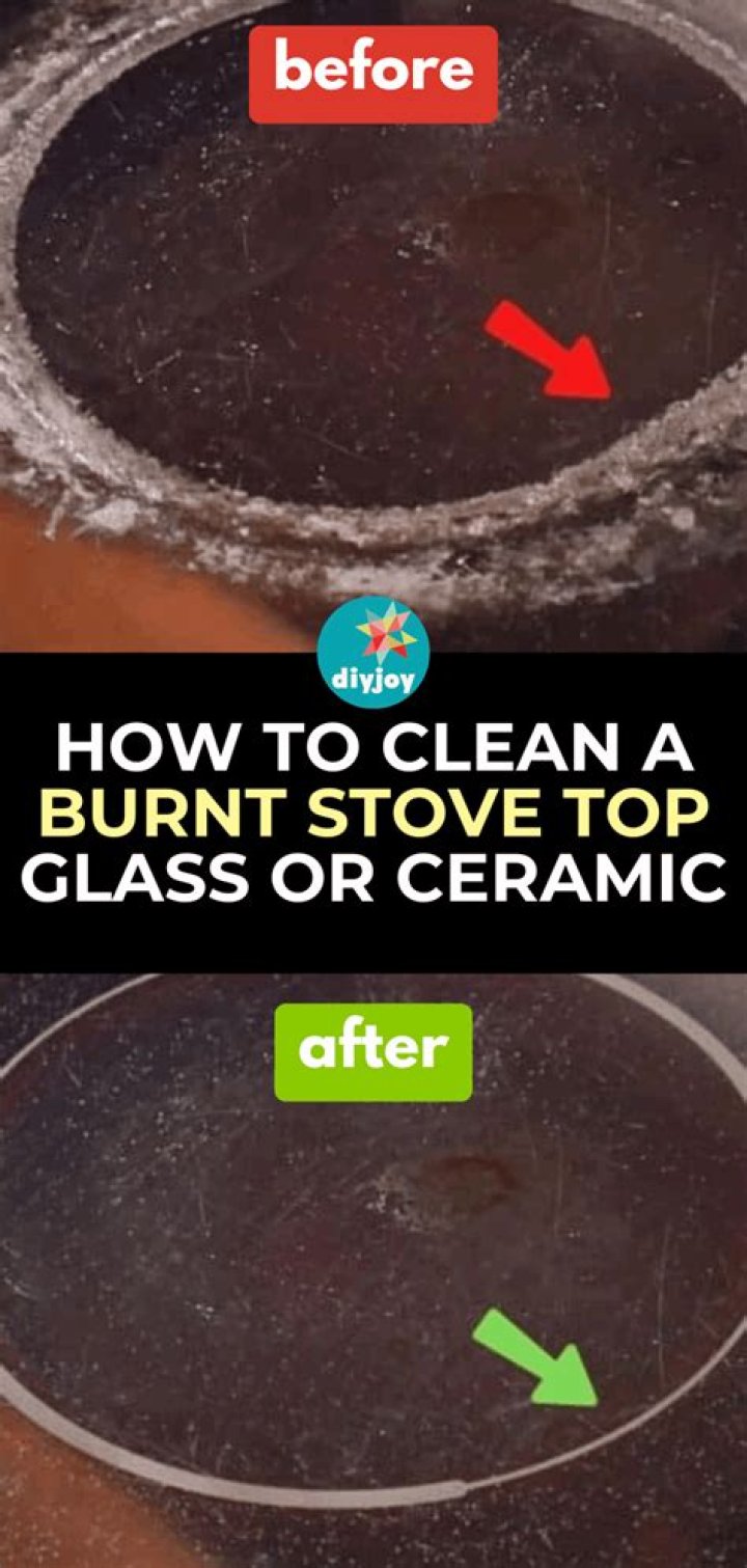 How do you clean burnt stove top pans