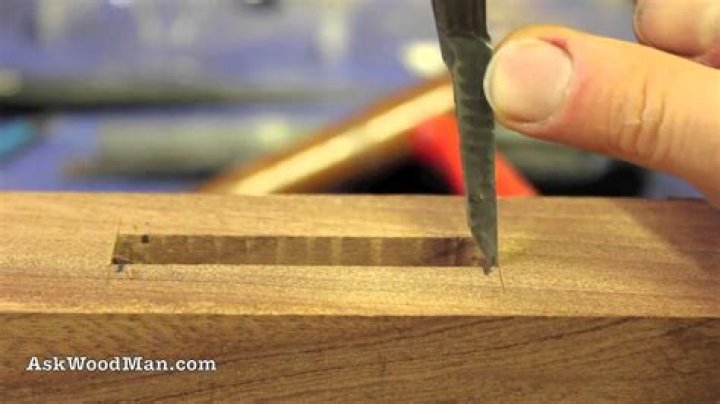 How do you cut a mortise with a chisel