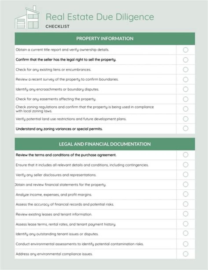 How do you do due diligence on commercial property