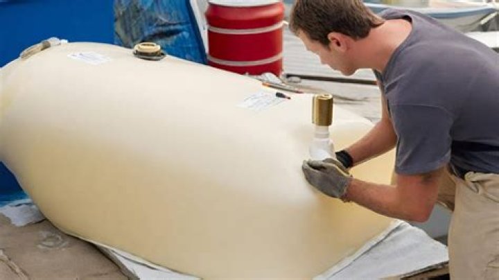 How do you fix a fiberglass tank