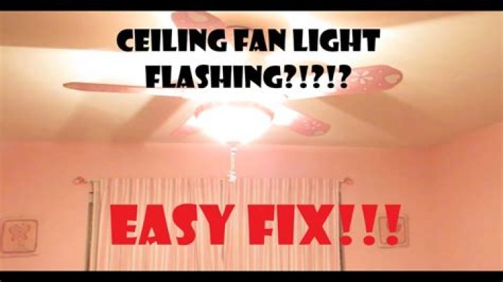 How do you fix a flickering ceiling fan light