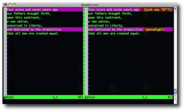 How do you get to the next difference in Vimdiff