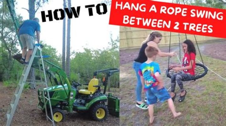 How do you hang a swing from two trees