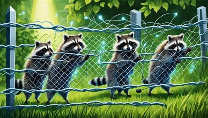 How do you hook up an electric fence to a raccoon