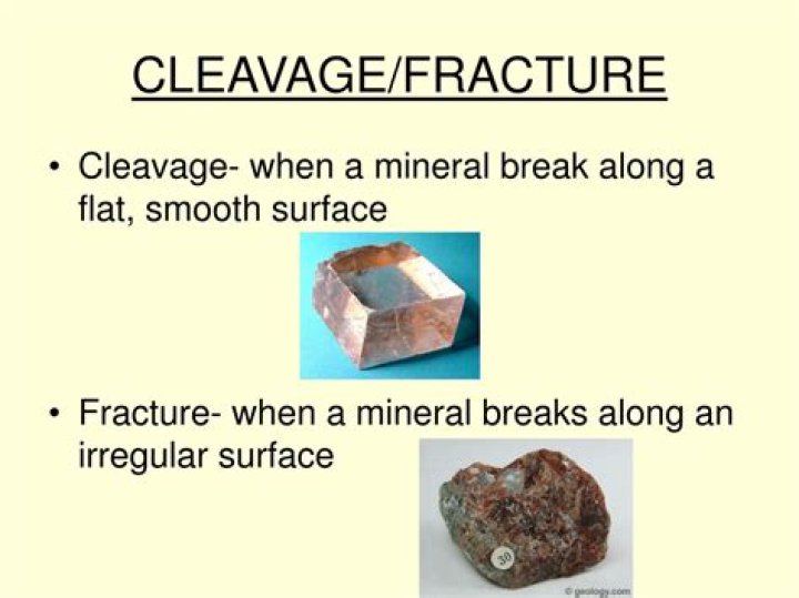How do you identify cleavage and fracture