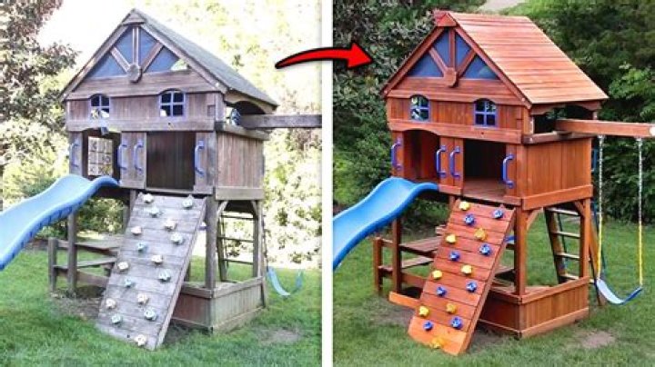 How do you maintain a cedar playset