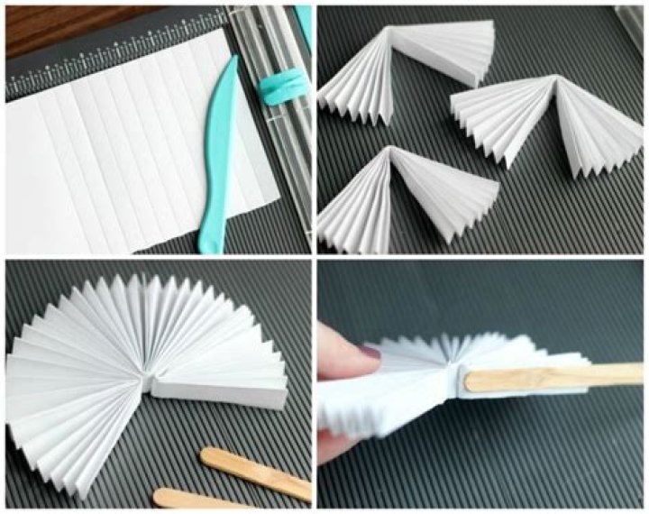 How do you make a Chinese fan out of Popsicle sticks