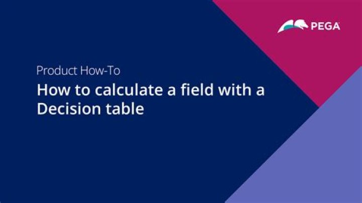 How do you make a decision table in PEGA