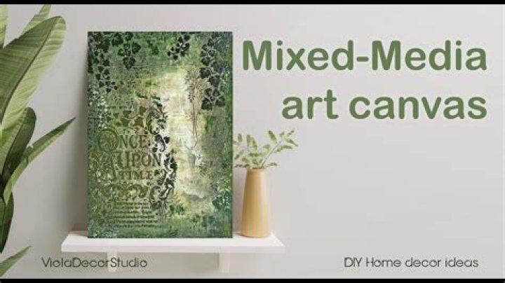 How do you make a mix media art on canvas