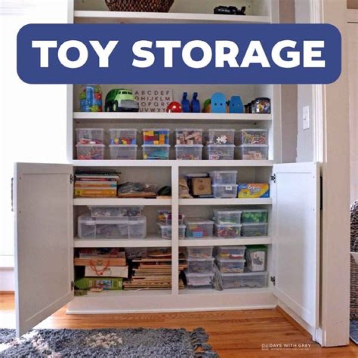 How do you organize toys in a closet