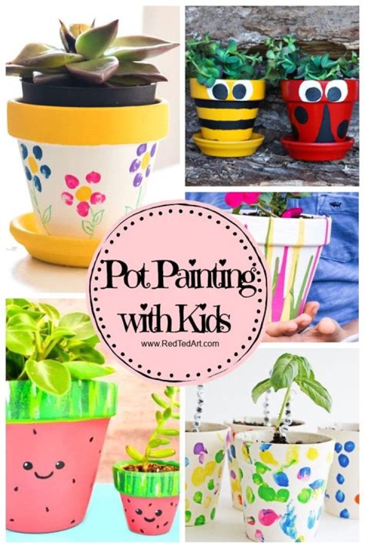 How do you paint potted plants