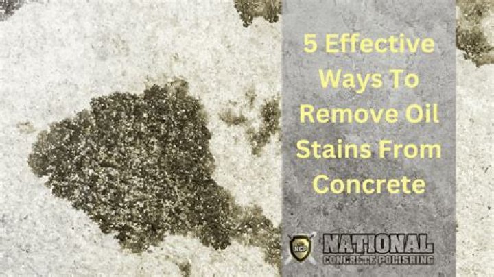 How do you remove an oil stain from concrete