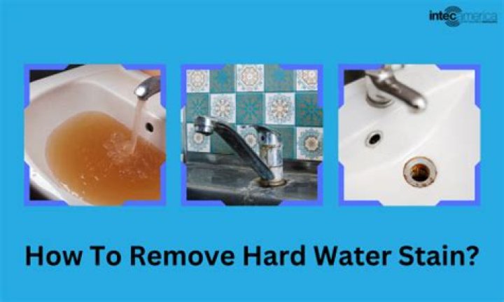 How do you remove hard water stains from a bucket