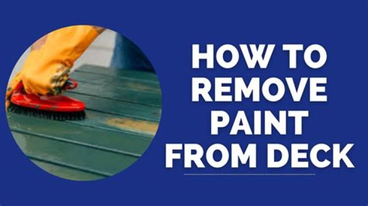 How do you remove stubborn paint from a deck