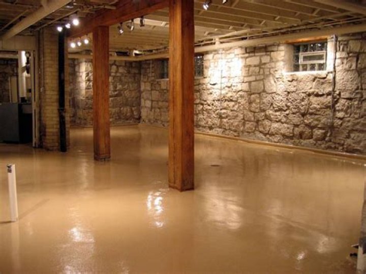 How do you seal and stain a basement concrete floor