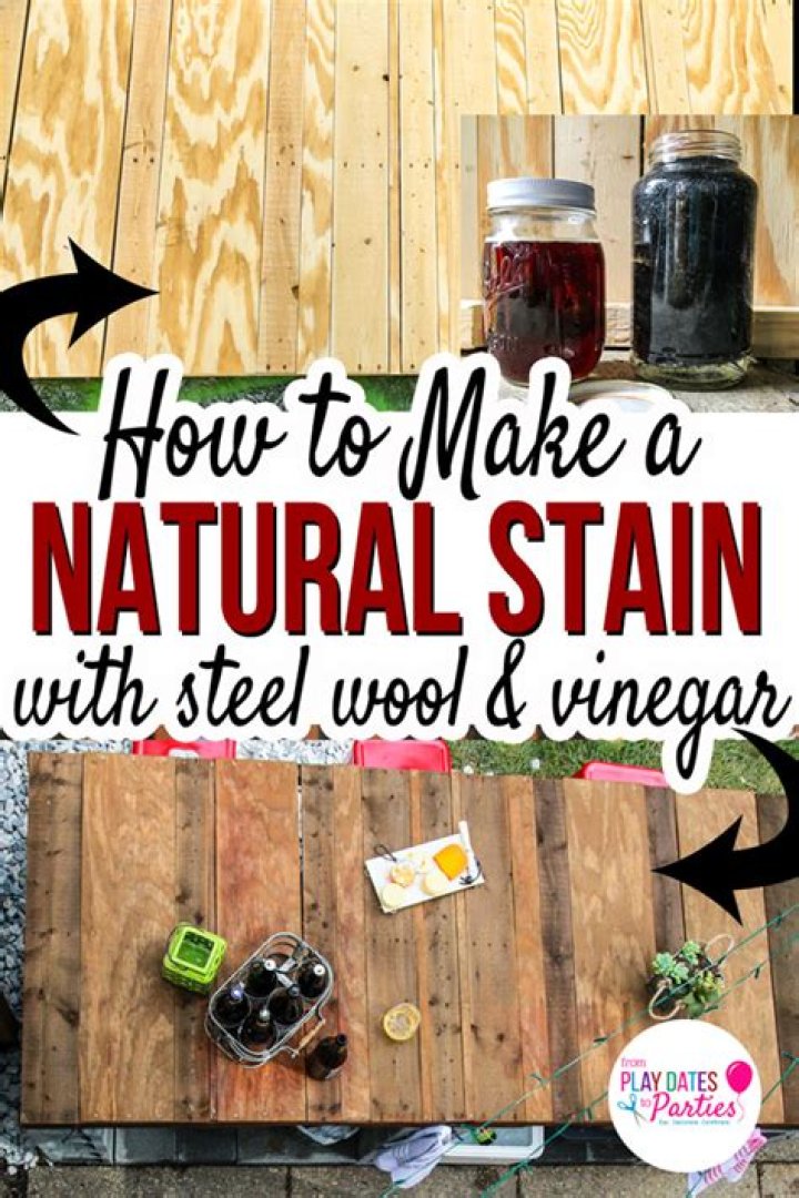 How do you stain wood with steel wool