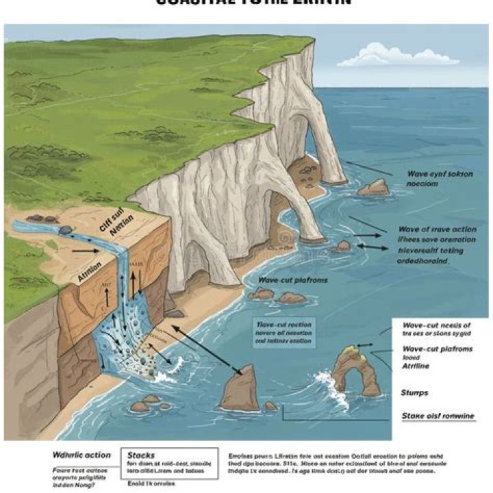 How does coastal erosion affect the rocky California coast