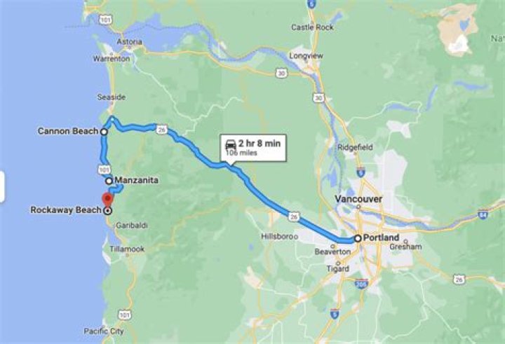 How far is Cannon Beach from Portland