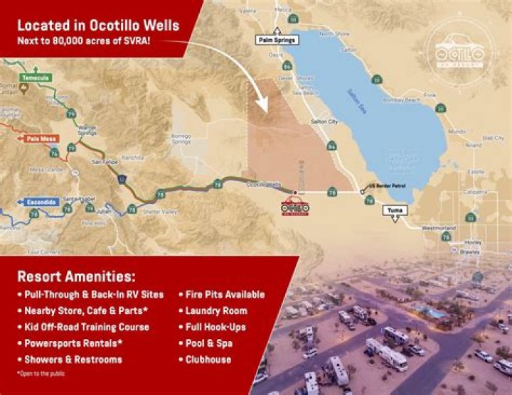 How far is Ocotillo Wells from San Diego
