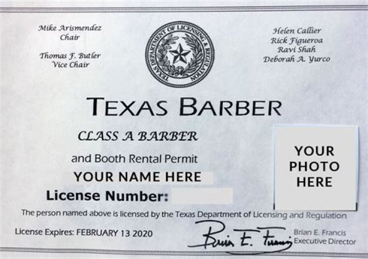 How long does it take to get a barber license in Texas