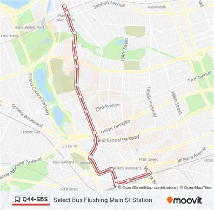 How long is the q44 bus route
